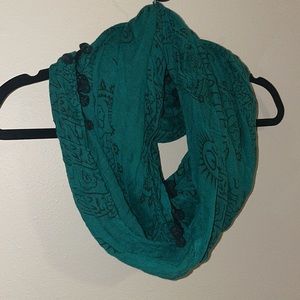World Market teal infinity scarf
